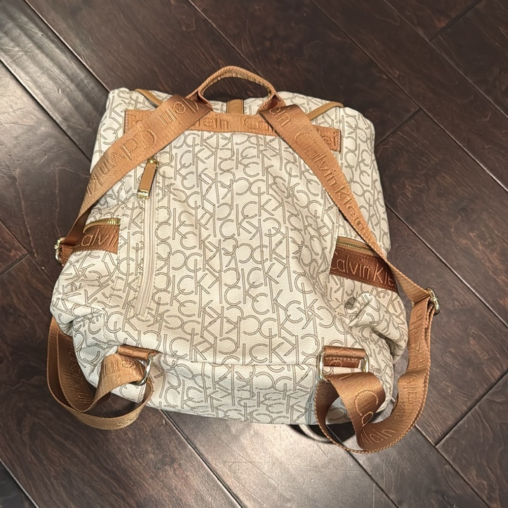 Calvin Klein Monogram Backpack EUC - image 5